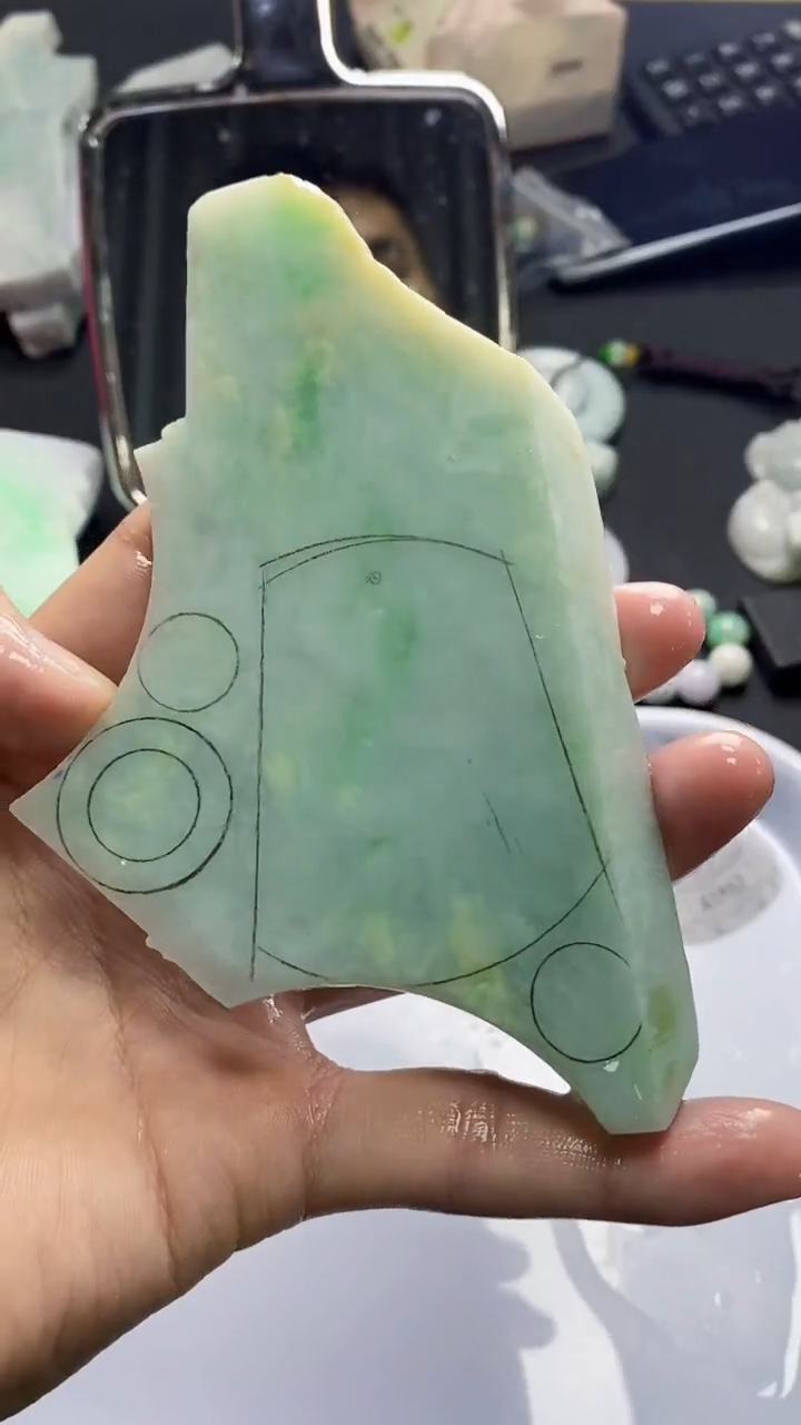 裸石翡翠天然缅甸A货【海】A07