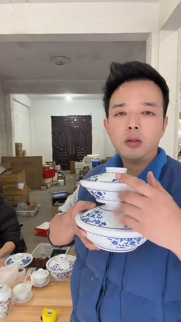 瓷片7英寸菜盘加8英寸菜盘 2个装