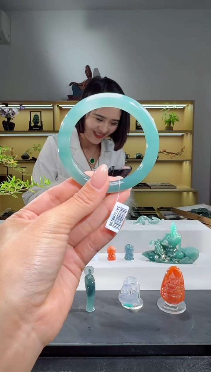 未镶嵌手镯翡翠55圈