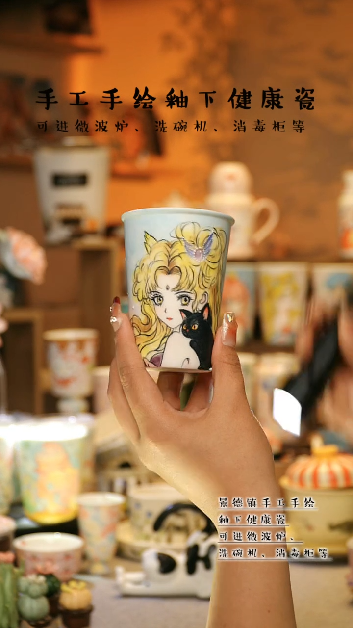 【闪购商品】杯景德镇高温釉下彩&W027-1