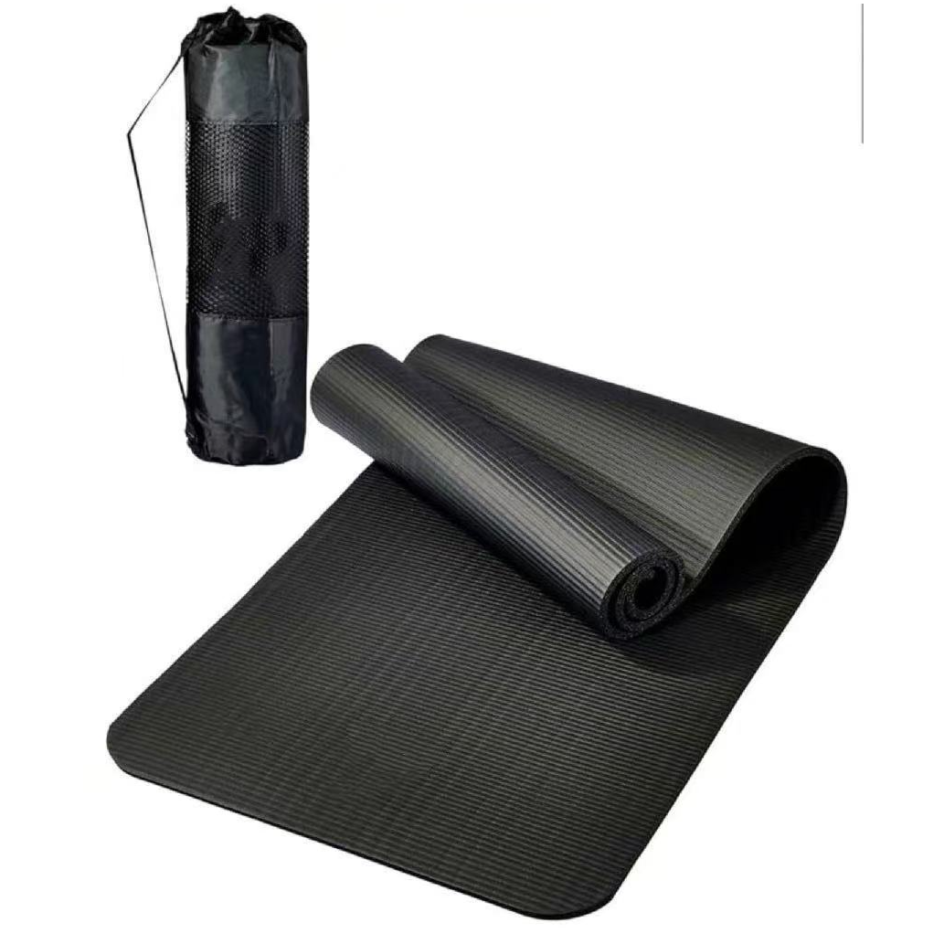 黑色多用途家用防滑加厚加宽健身瑜伽垫