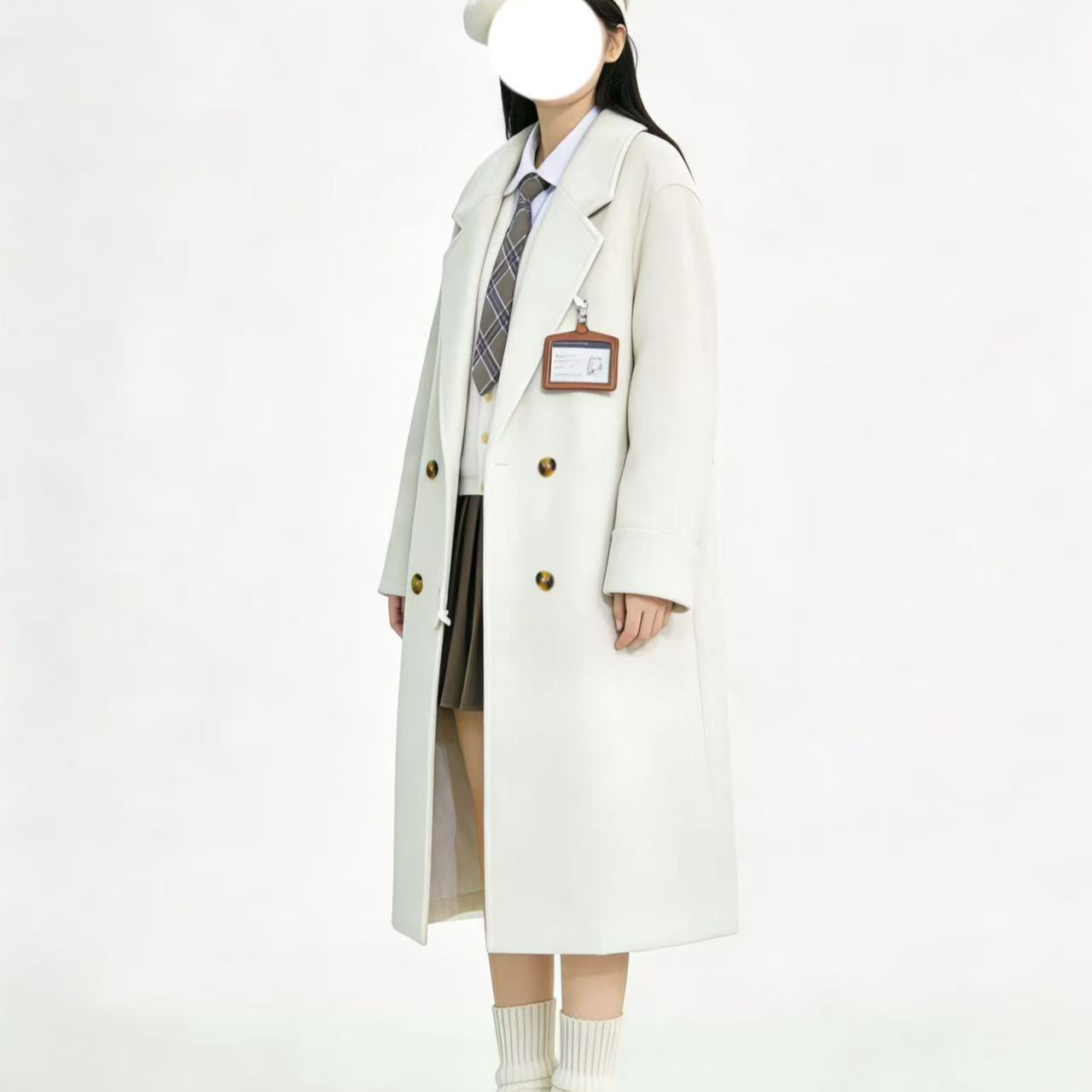 8133 M夹棉加厚大衣女秋冬季2025新款韩系气质毛呢②