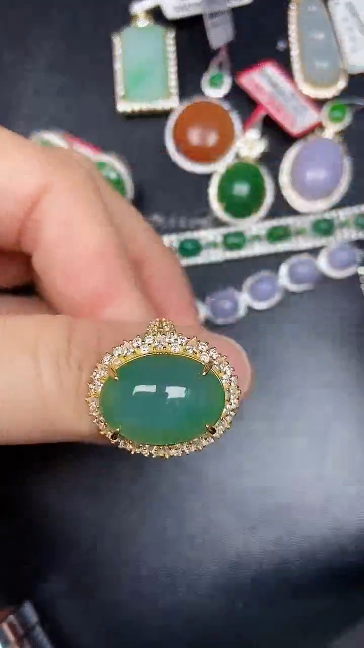 银S925镶嵌戒指翡翠1520