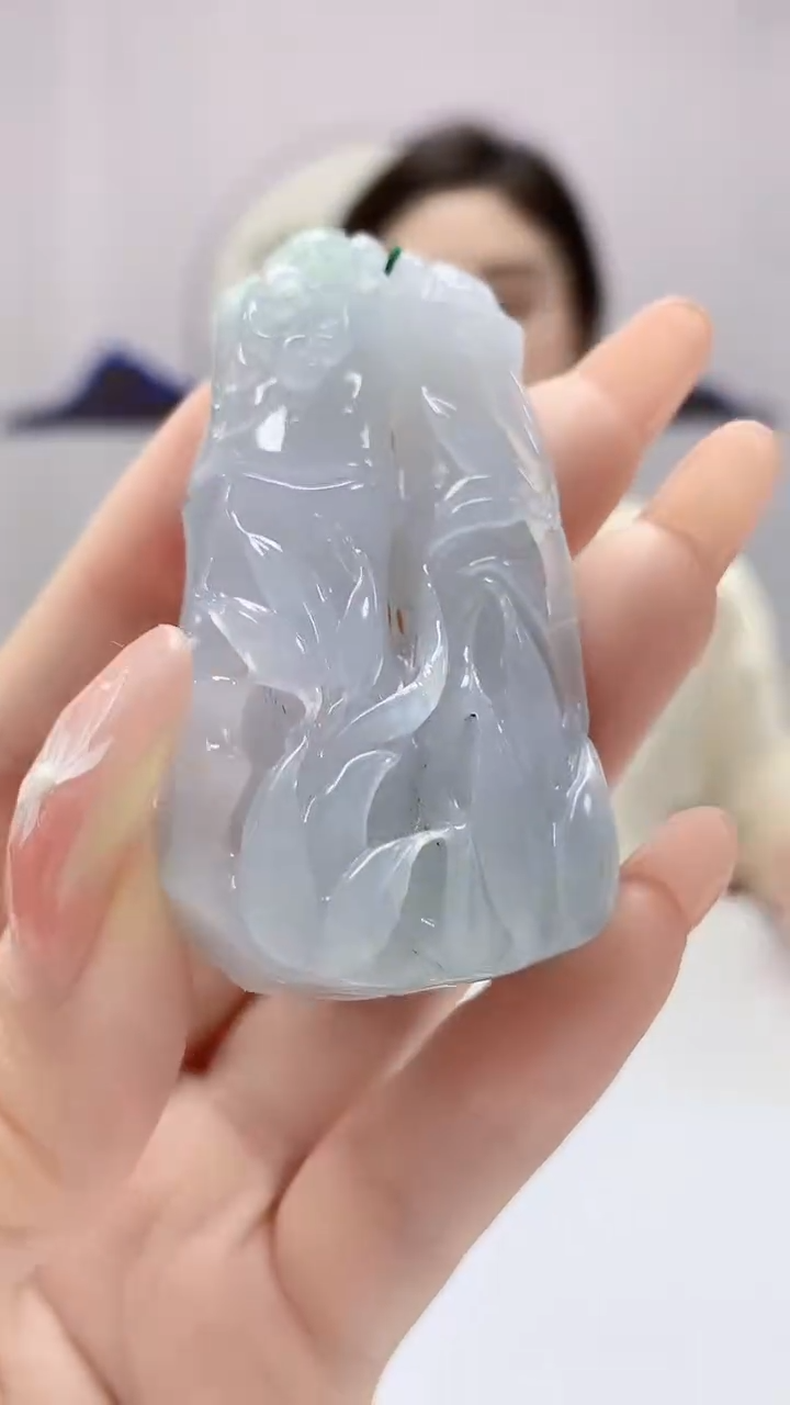 【闪购商品】定制翡翠未镶嵌4829DD-毛货挂件29