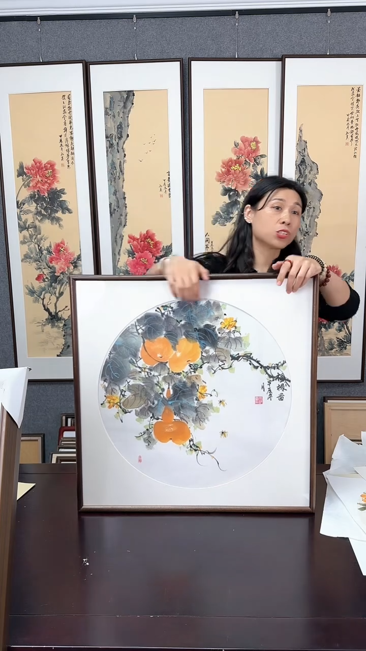 【闪购商品】国画葫芦实木装裱