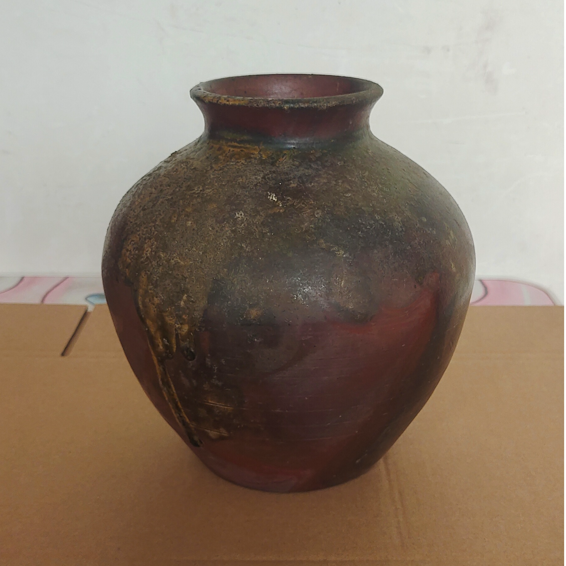 回流丹波烧备前花瓶