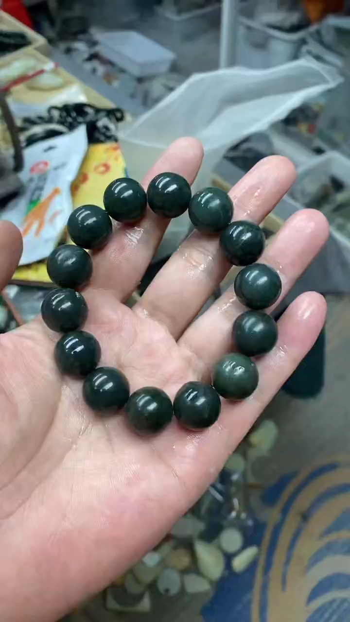 和田玉未镶嵌颈饰手串卡16mm