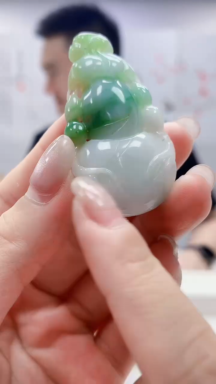 定制翡翠未镶嵌1502lr-毛货挂件58