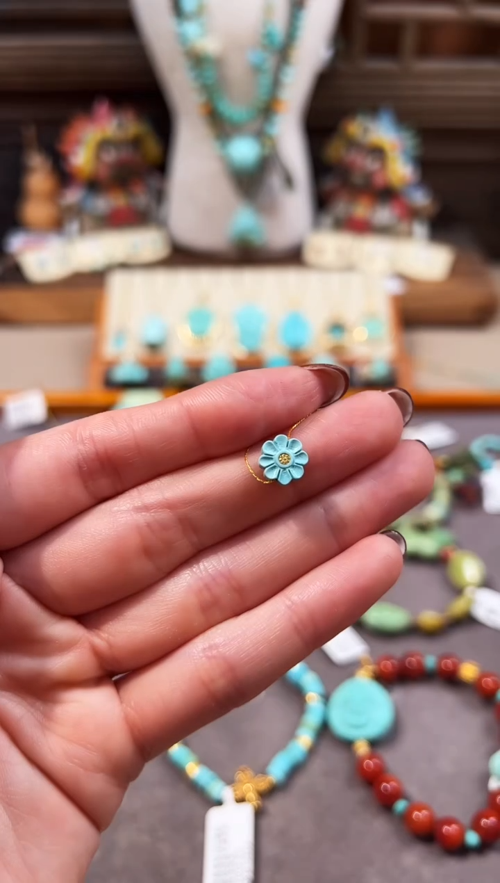 未镶嵌绿松石配饰小雏菊