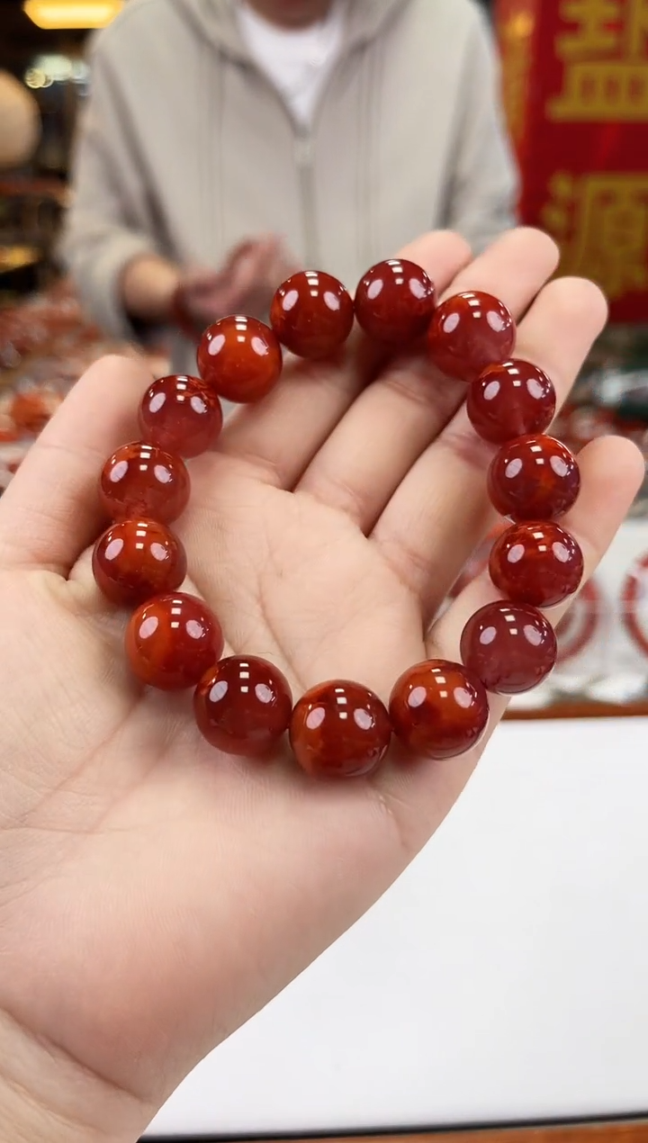 【闪购商品】南红玛瑙瓦西手串14+未镶嵌一个/条
