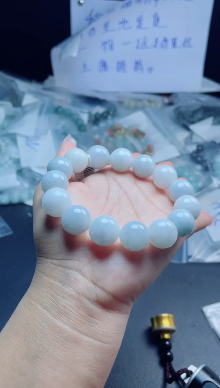 未镶嵌定制翡翠珠串
