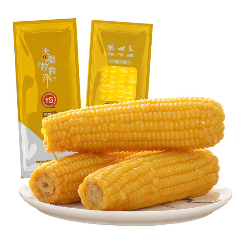 天勤粒粒净ZB有机非转真空包装黄甜糯玉米260g*8根