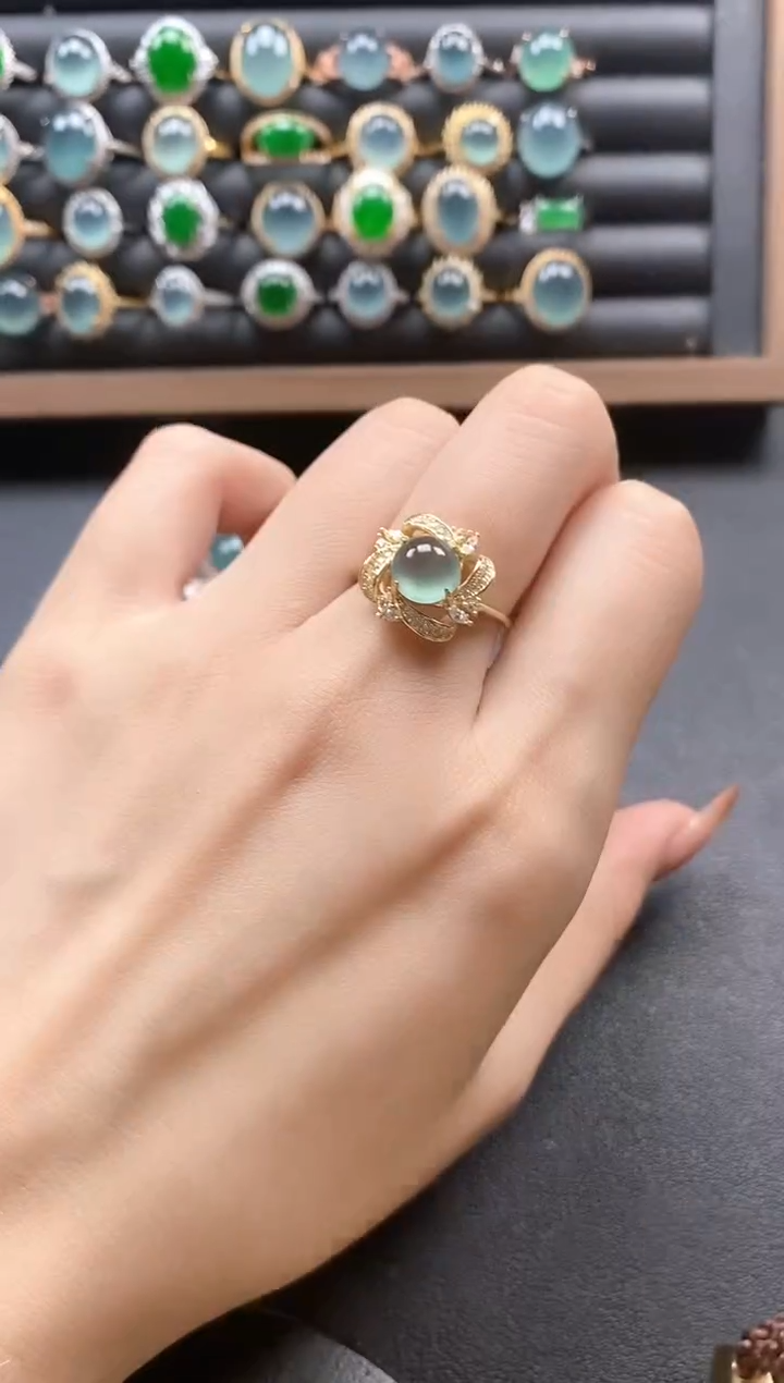 银S925镶嵌戒指翡翠511511