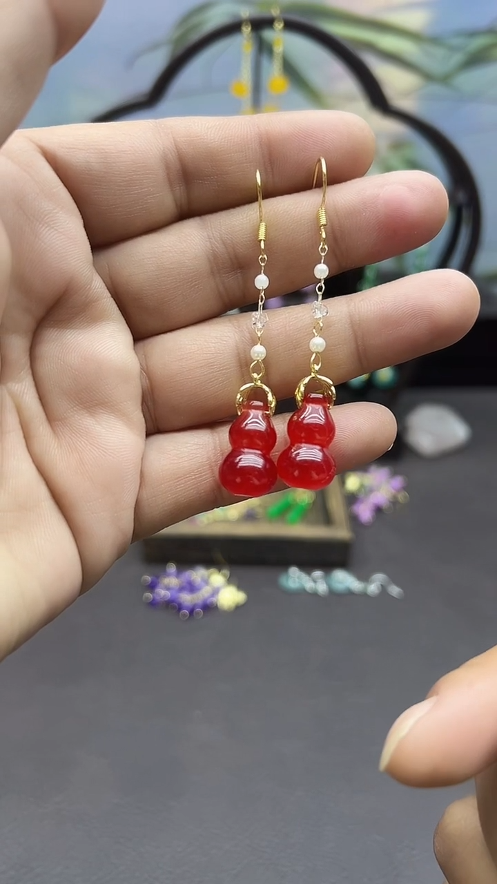 未镶嵌耳钉玛瑙/玉髓212