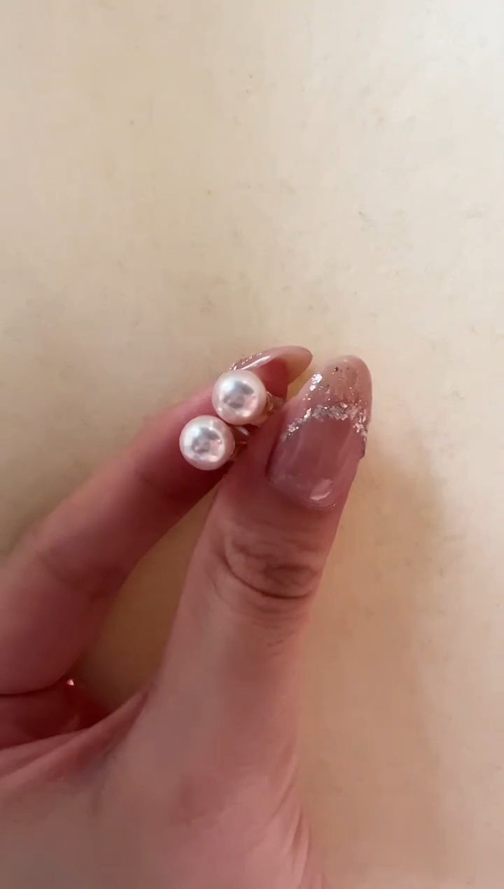 银S925镶嵌海水珍珠DA 耳钉 7-8 XC125