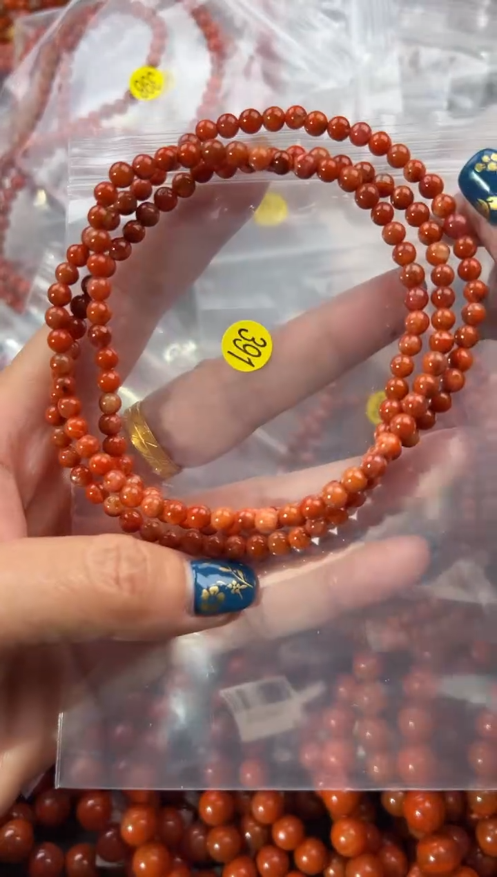 未镶嵌手串南红玛瑙4+