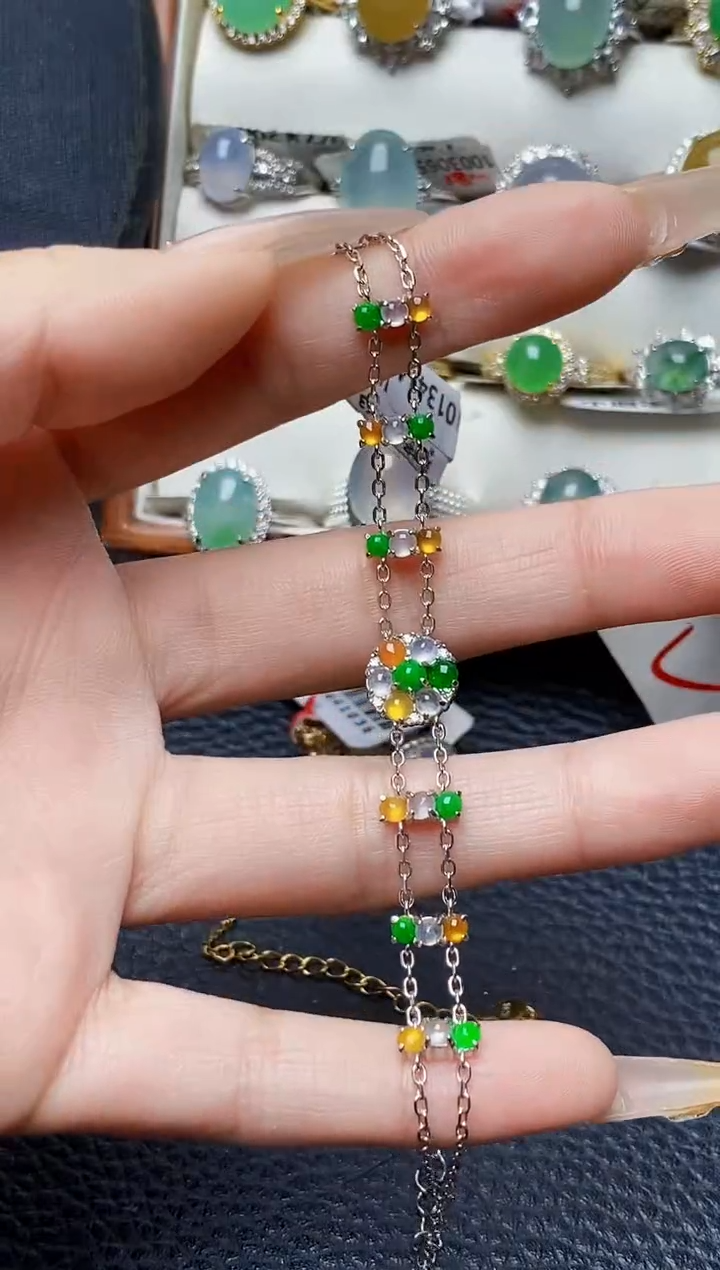 银S925镶嵌戒指翡翠3079