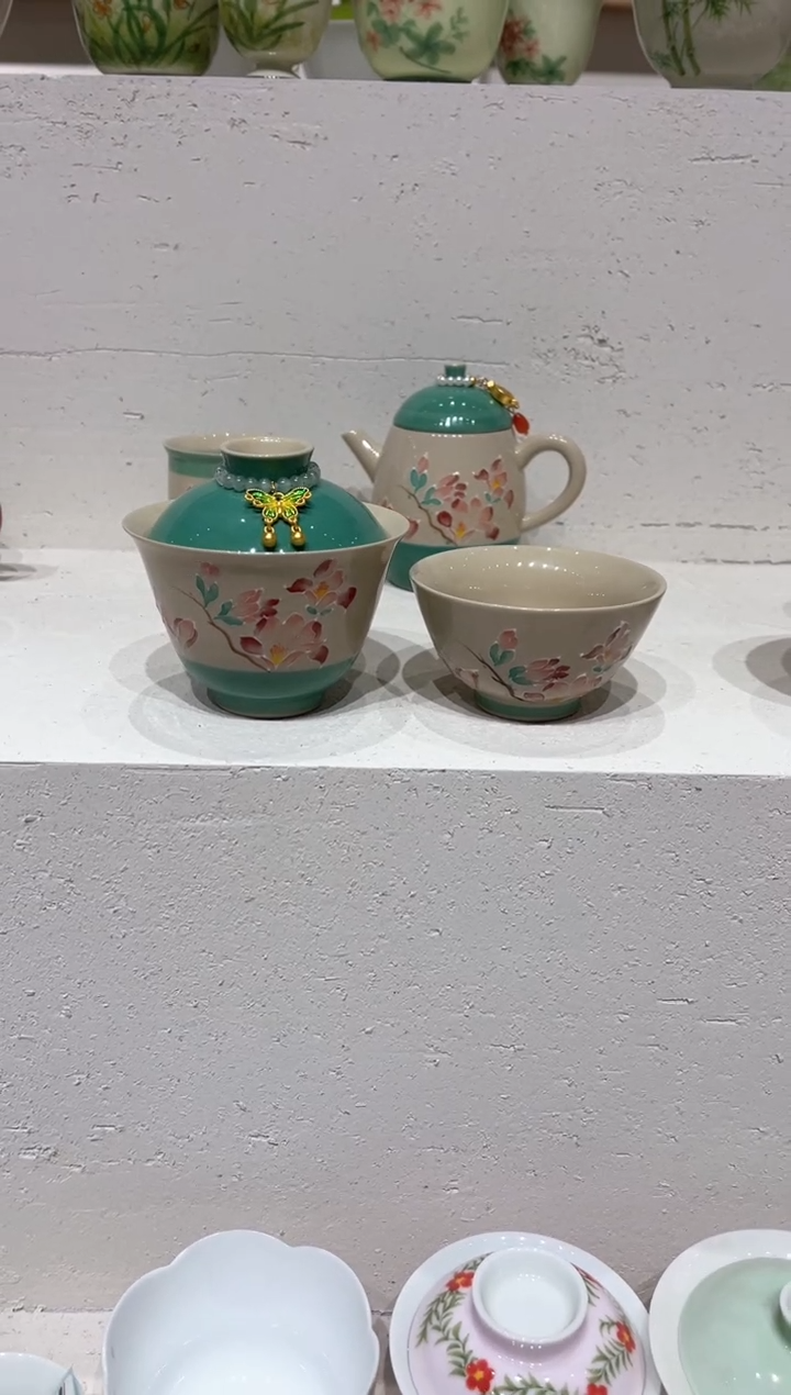 【闪购商品】明知山志-黛青玉兰-慕言盖碗+杯+提溜