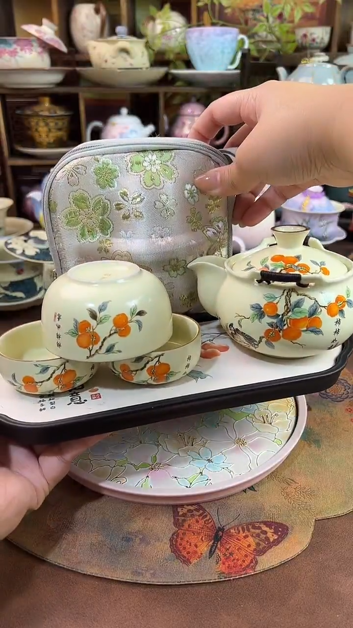 1壶3杯1个包包1个茶盘