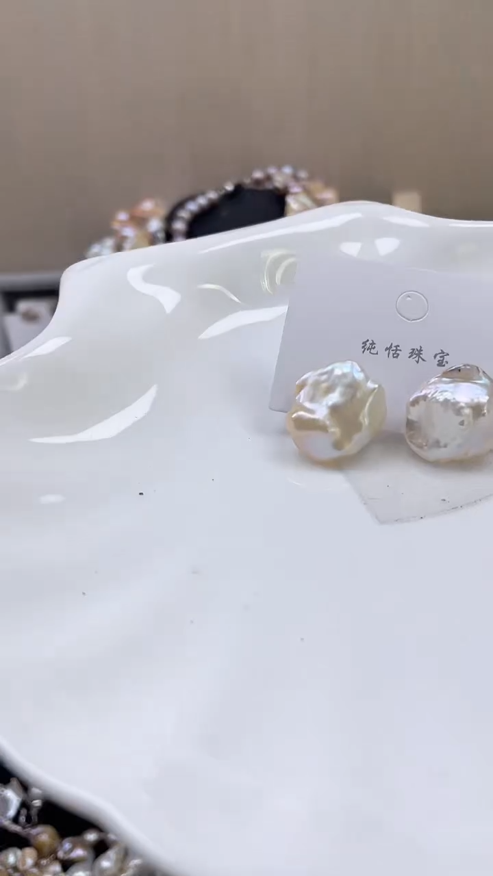 未镶嵌耳饰淡水珍珠【纯恬饰品】