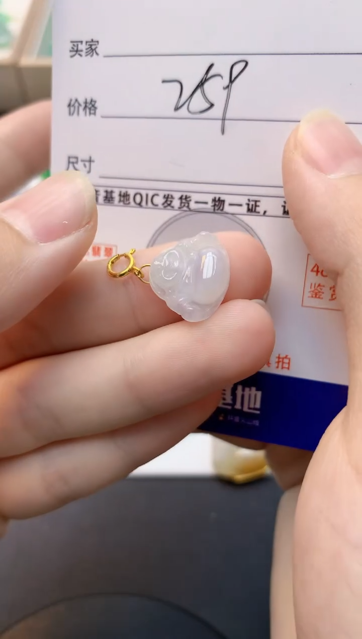 颈饰未镶嵌翡翠天然缅甸A货翡翠百元以上9元证书费自理