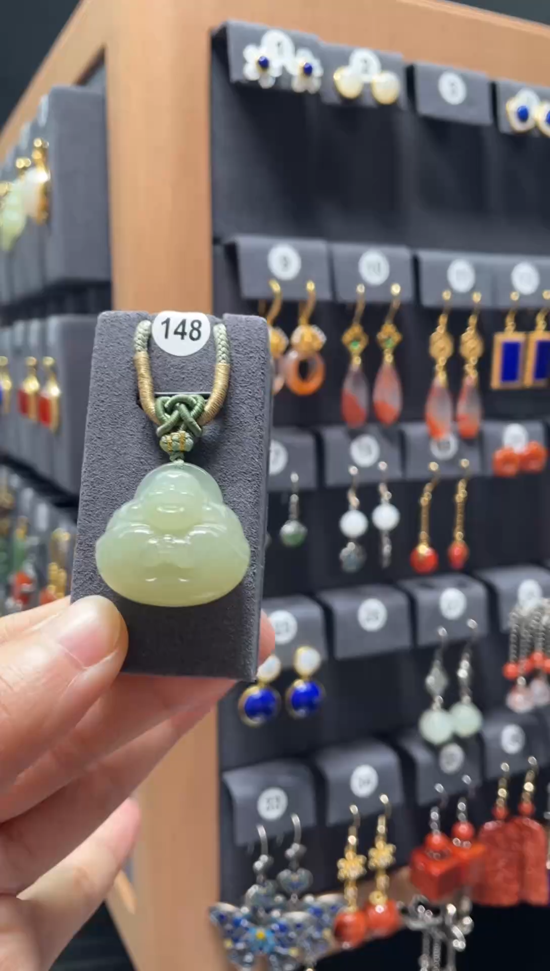 【闪购商品】和田玉吊坠(赠链)银S925镶嵌0142