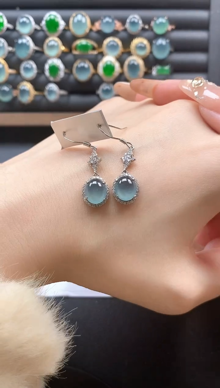 银S925镶嵌戒指翡翠51151