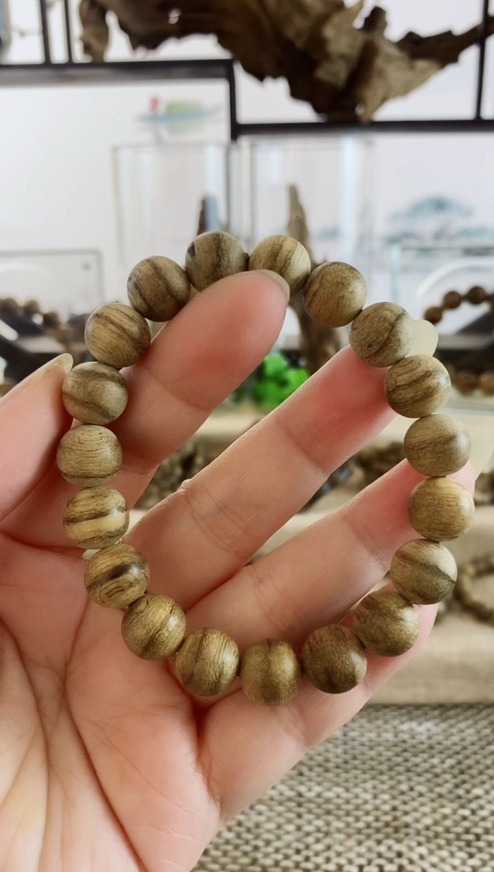 手串沉香达拉干虎斑老料11+单圈