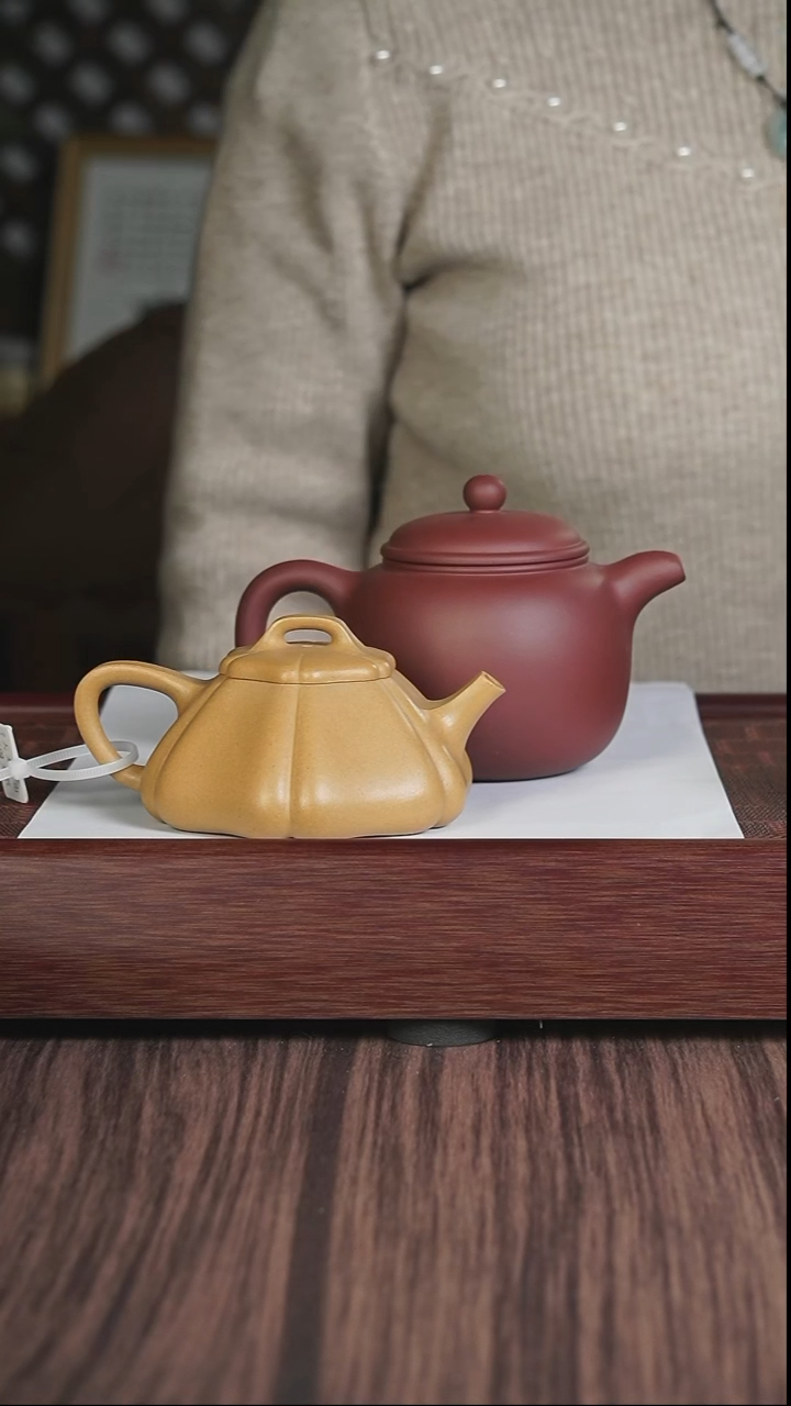 【闪购商品】紫砂茶壶黄金段筋纹石瓢+一比一复刻匏尊