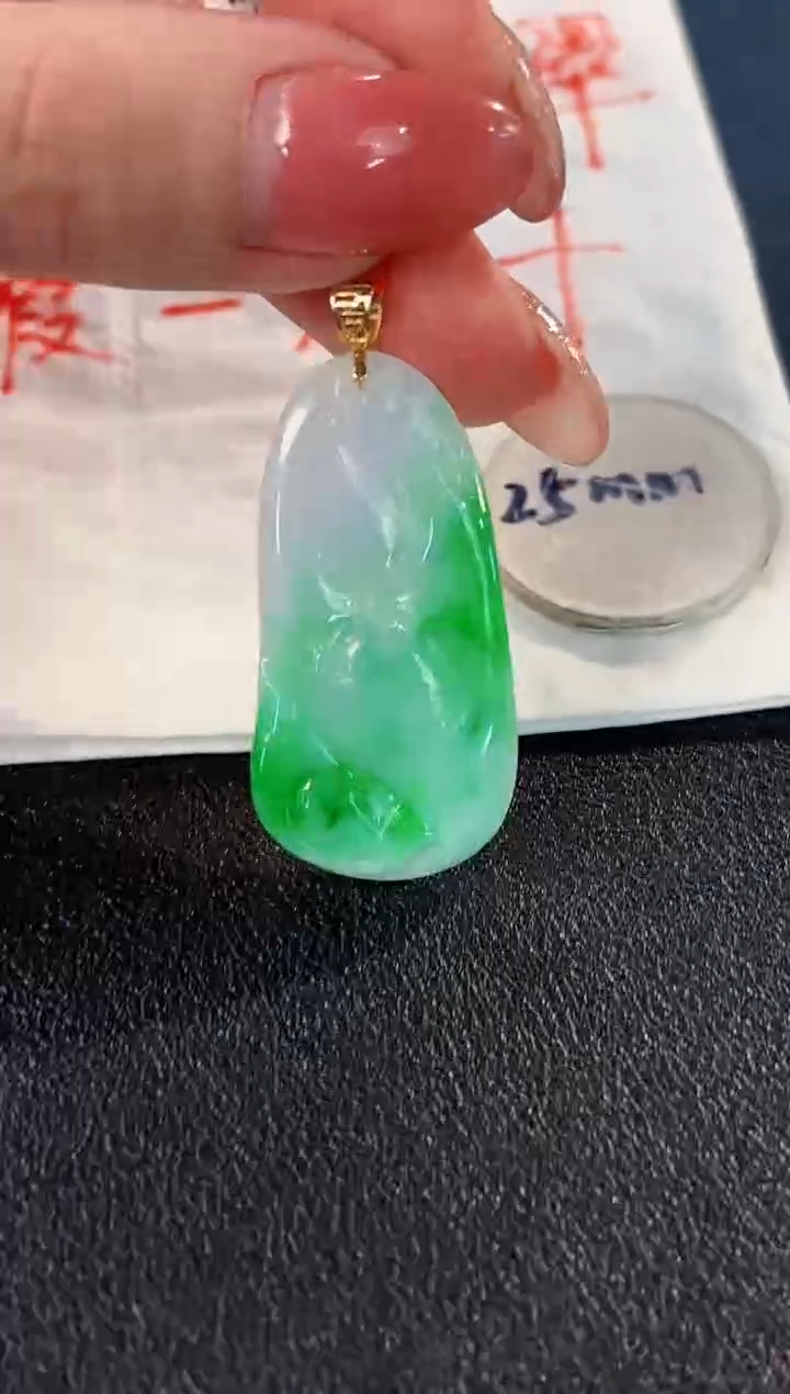 【闪购商品】翡翠颈饰18K金镶嵌缅料A货/支持复检/一件