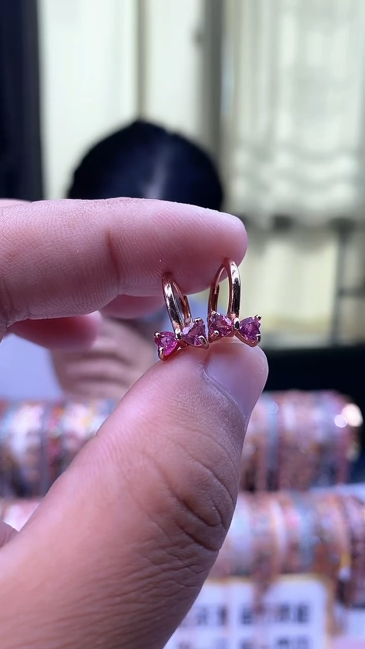 耳扣银S925镶嵌碧玺15616566165