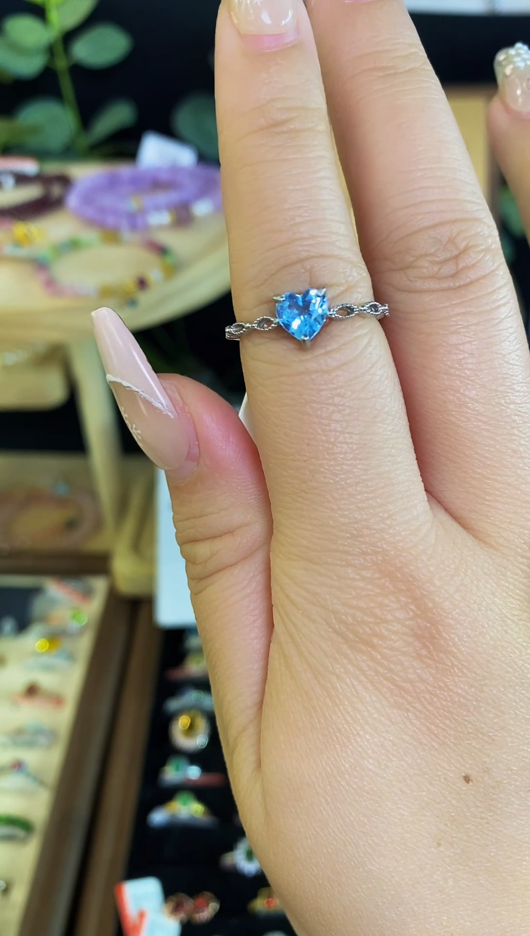 【闪购商品】托帕石戒指银S925镶嵌戒指