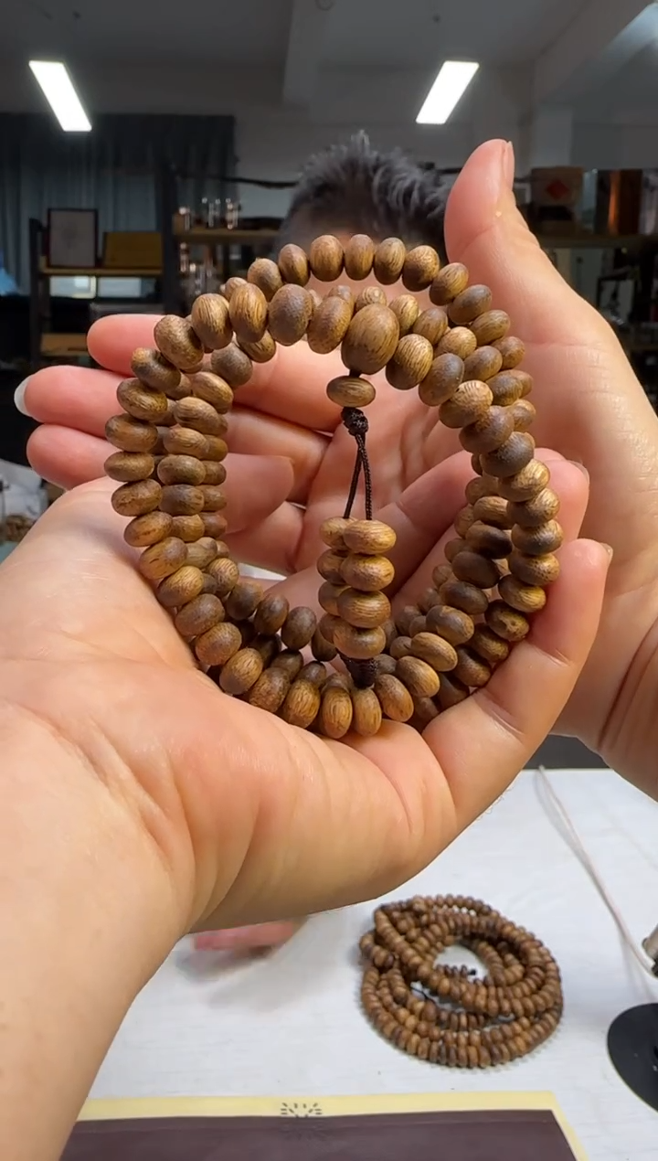 手串沉香黄皮黑肉海南老白棋算盘珠多圈多样性发1