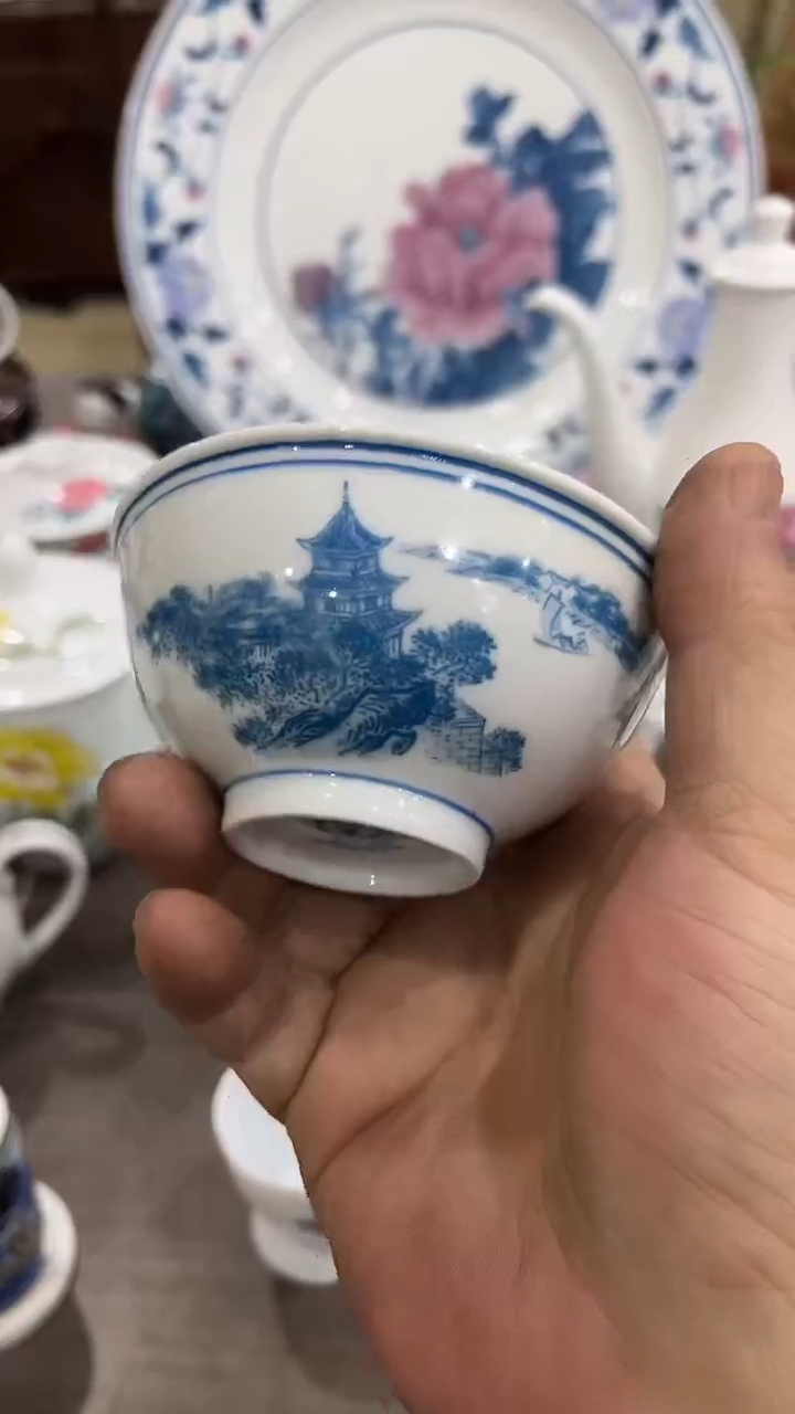 9厘米湖南醴陵釉下五彩陶瓷