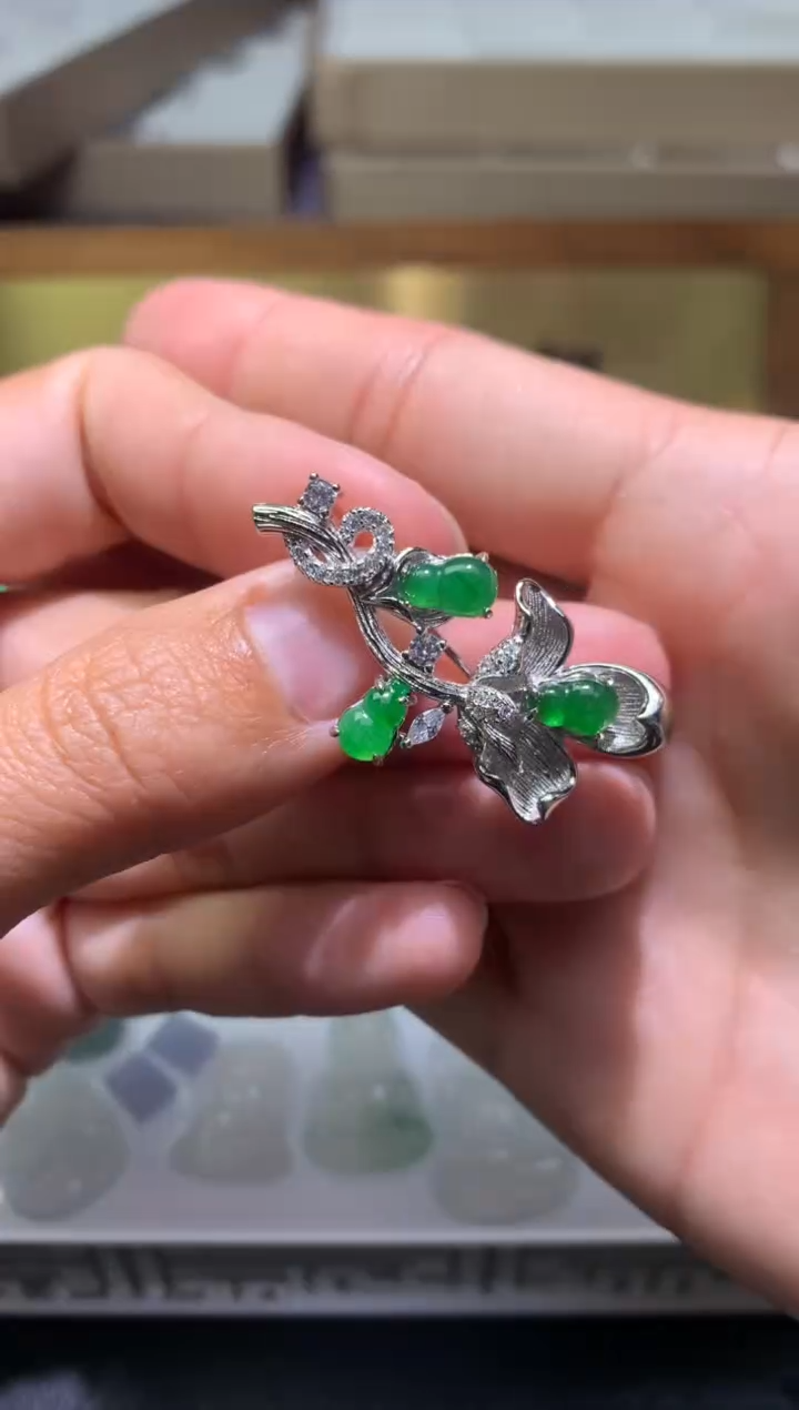 【闪购商品】翡翠颈饰银S925镶嵌净货