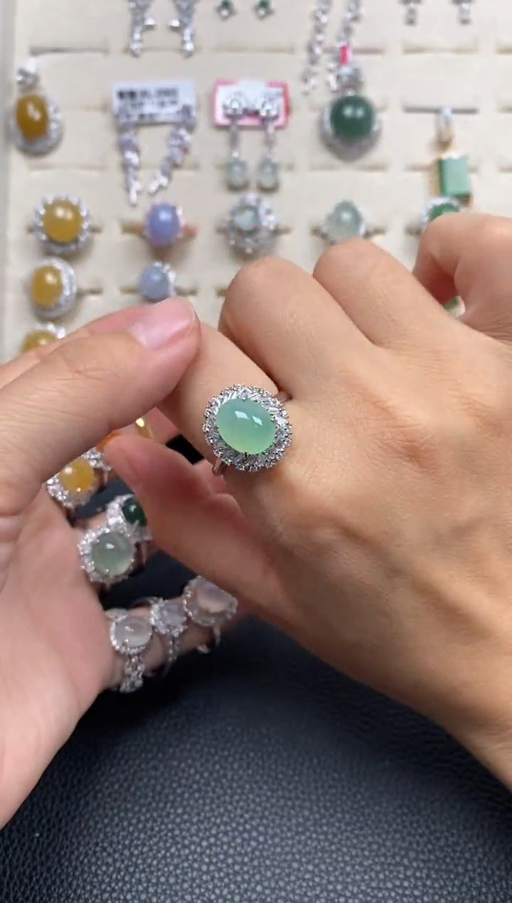 【闪购商品】翡翠戒指银S925镶嵌11111