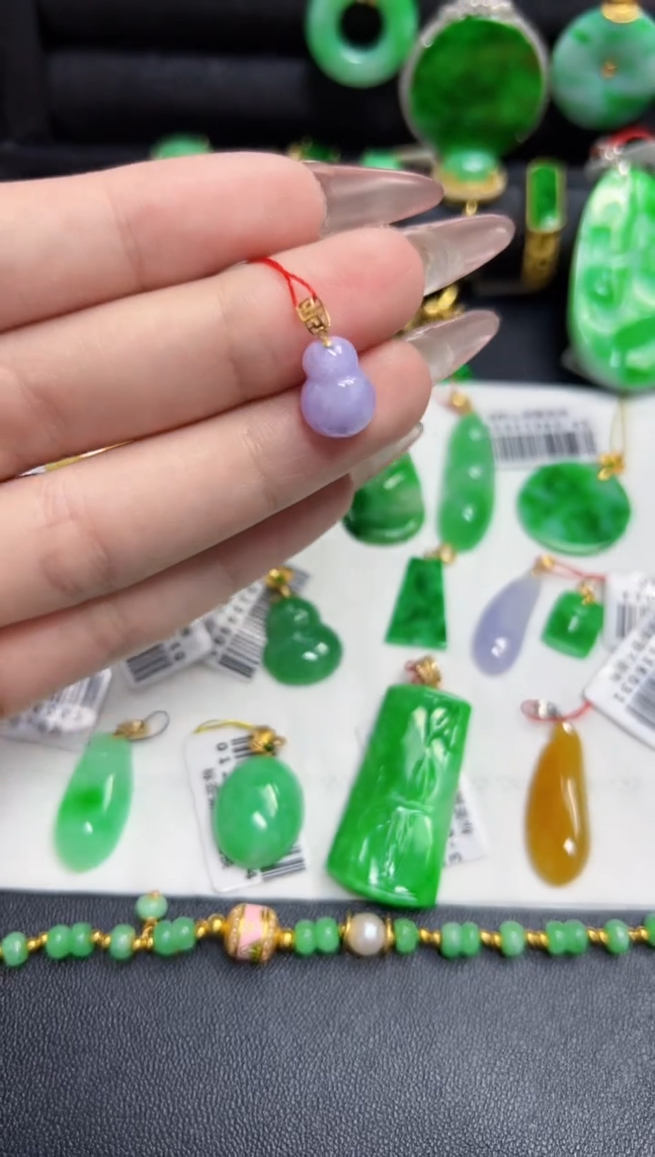 【闪购商品】翡翠颈饰18K金镶嵌Y缅料A货/支持复检/一件