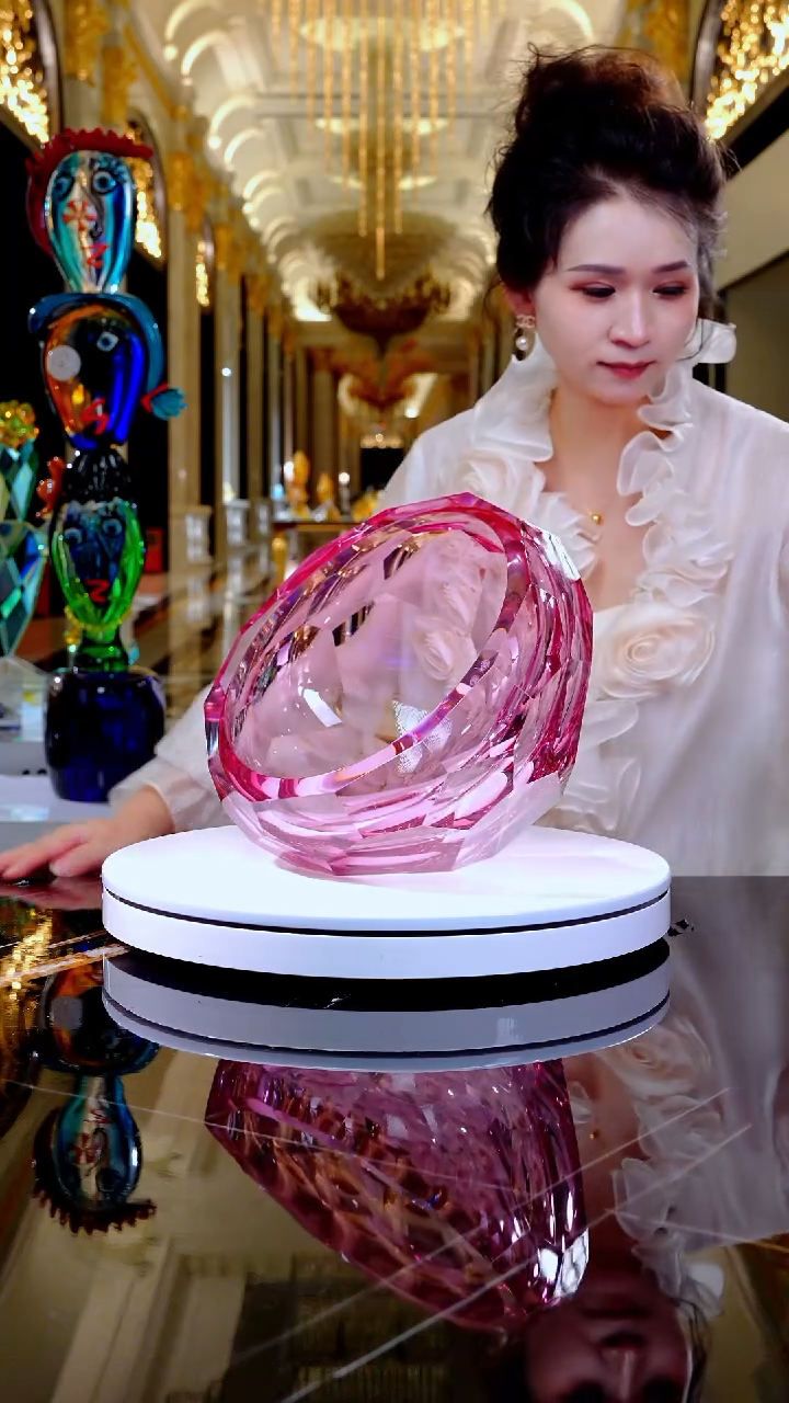 琉璃摆件YB00427琉璃金红果碗