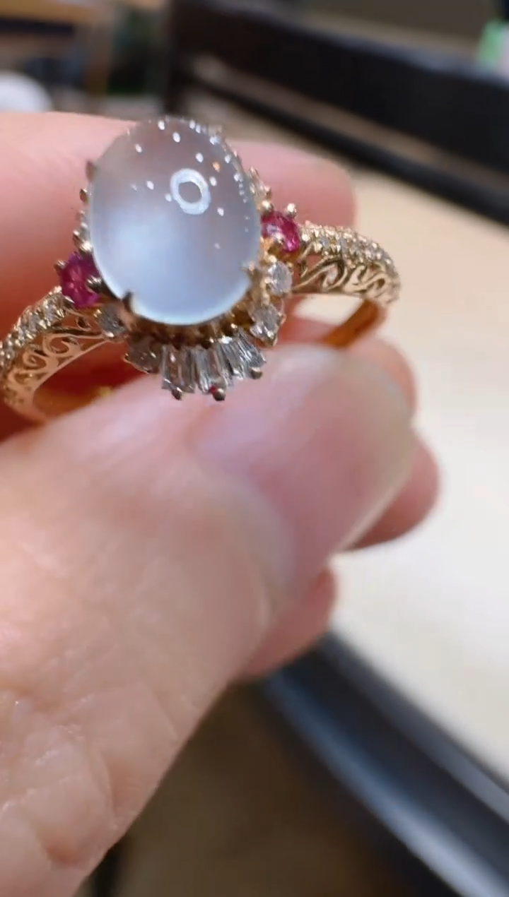 翡翠戒指18K金镶嵌多样性团购发一件