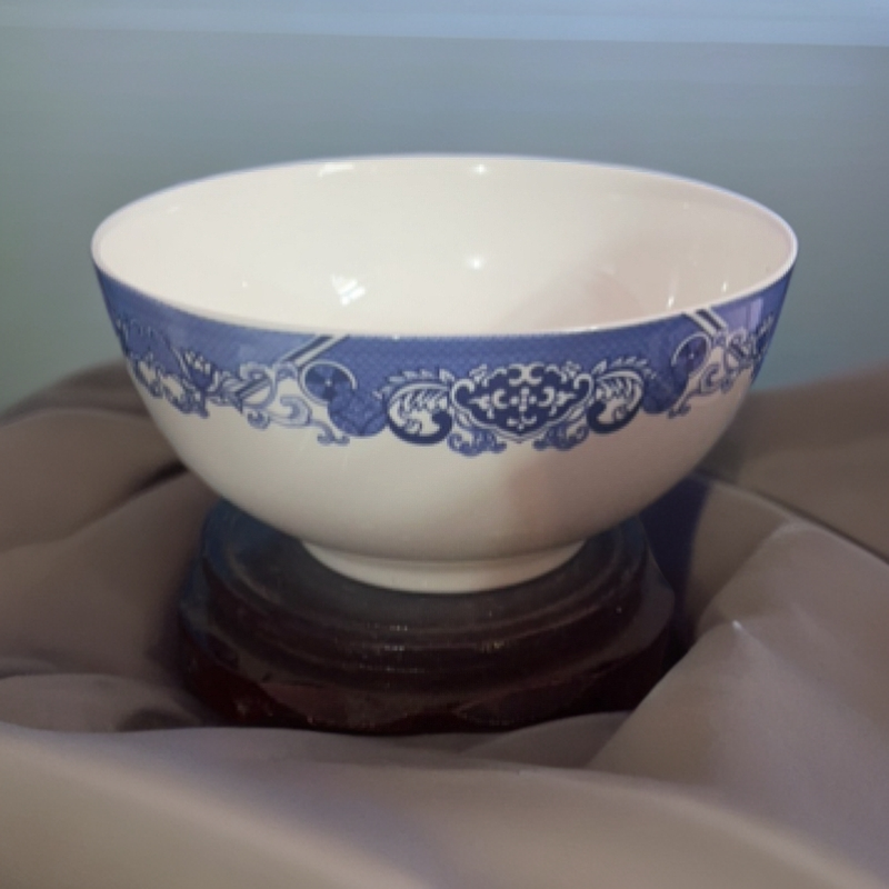 景德镇陶瓷青花古典园林6.5寸面碗