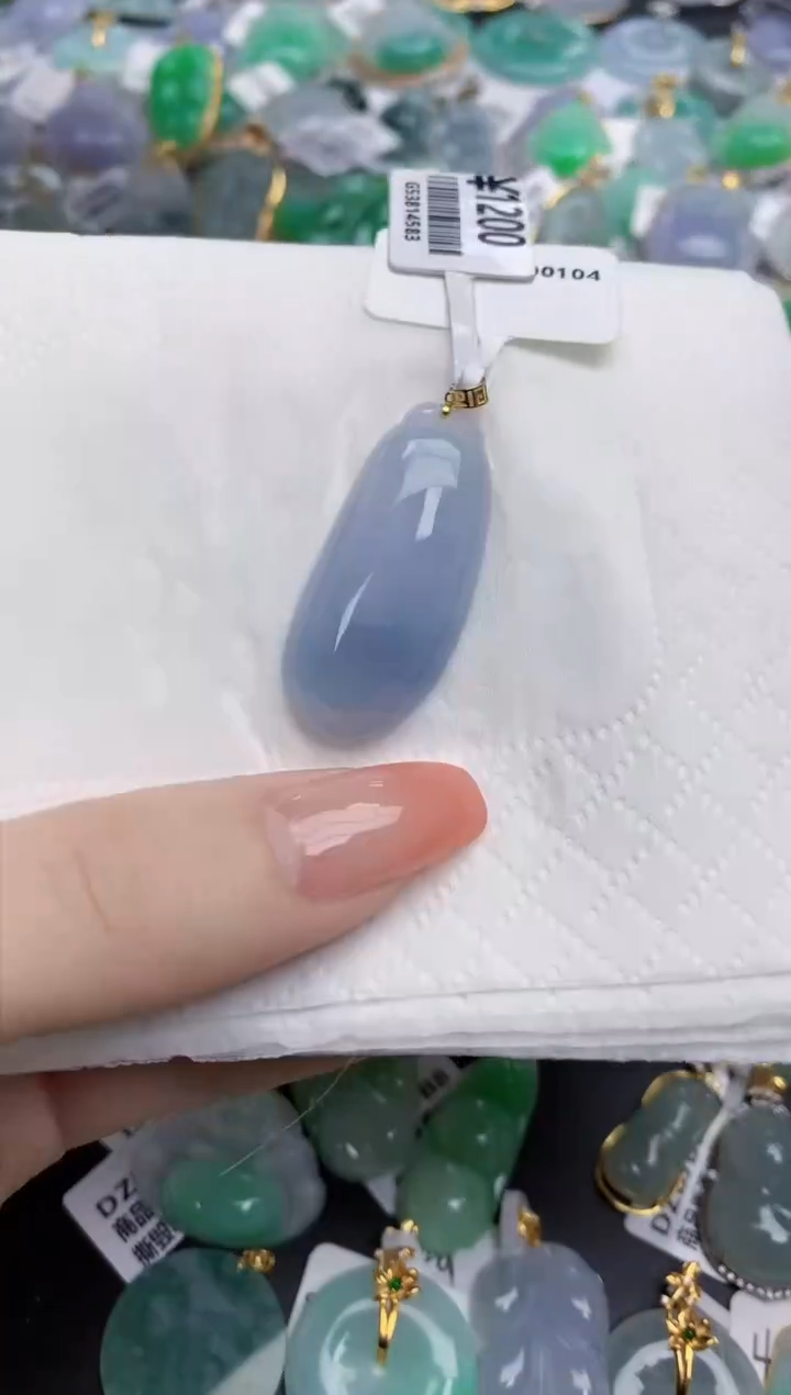 【闪购商品】翡翠颈饰18K金镶嵌天然缅甸翡翠A货