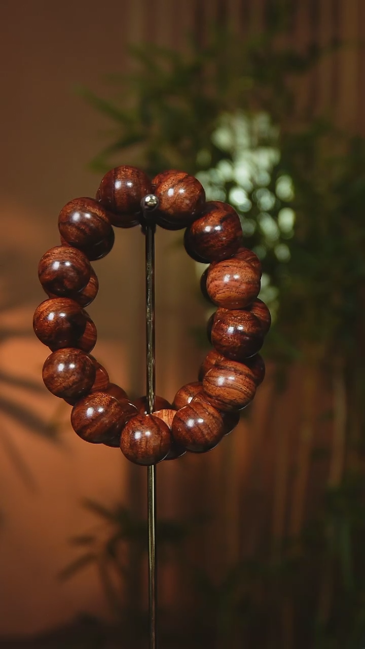 【闪购商品】黄花梨/降香黄檀手串/手链海南黄花梨1.8cm