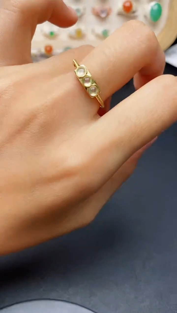 【闪购商品】翡翠戒指银S925镶嵌缅甸翡翠