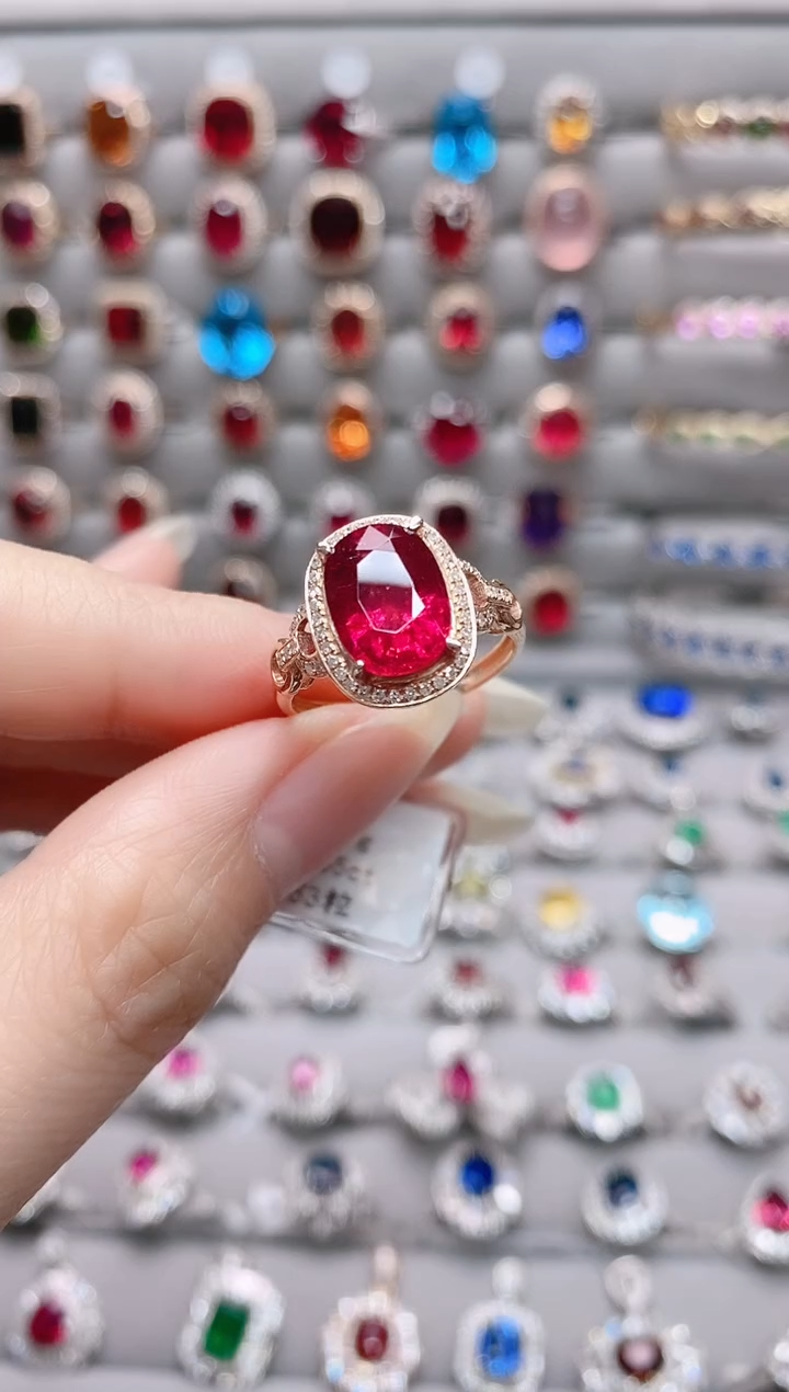 【闪购商品】碧玺18K金戒指18K金镶嵌1