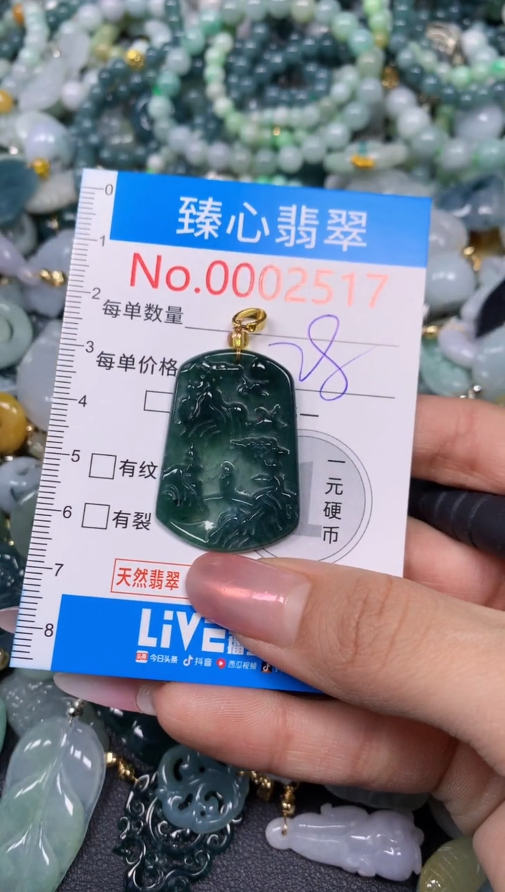 【闪购商品】翡翠颈饰未镶嵌含绳0002517
