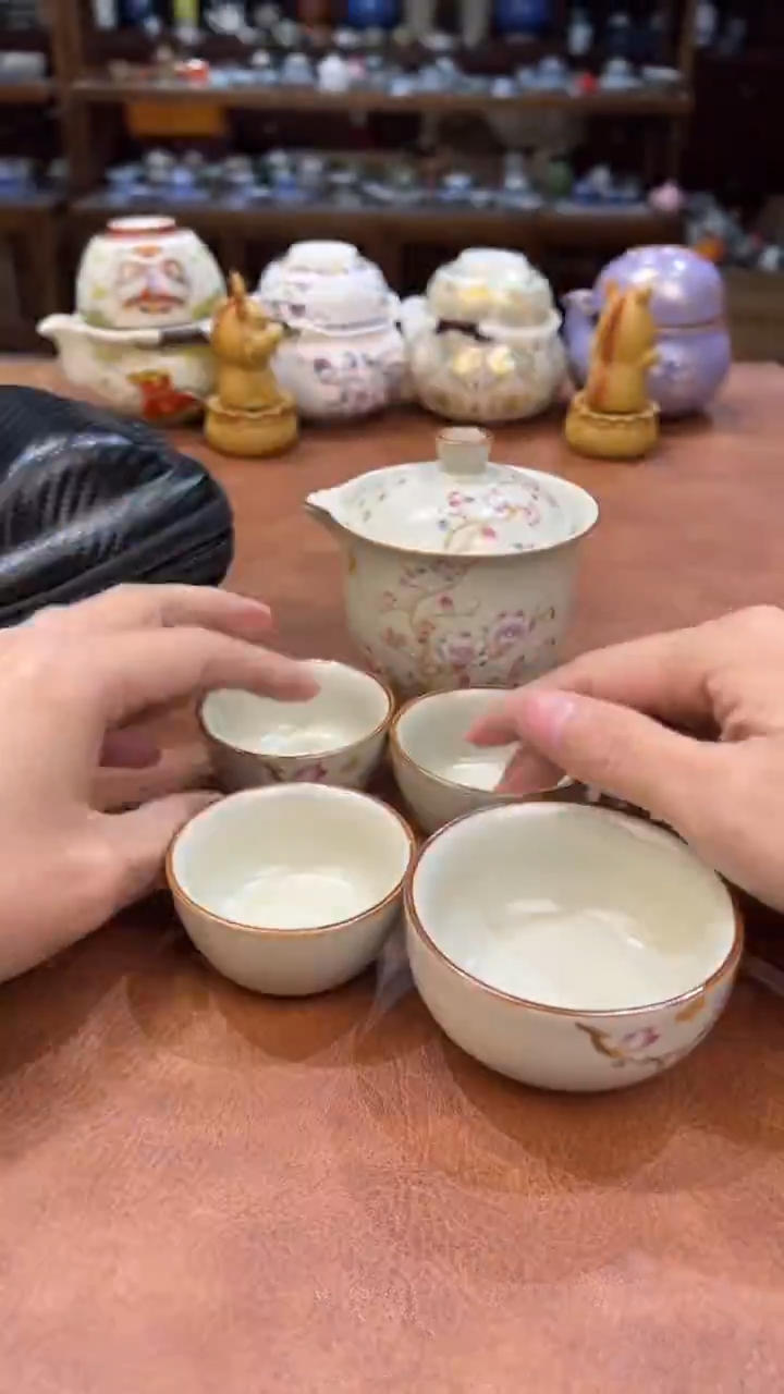 真的很便宜会开片的旅行茶具