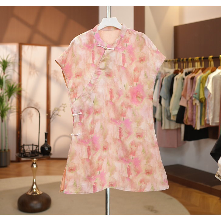 【清水荷】新中式高端优雅气质修身清水荷连衣裙