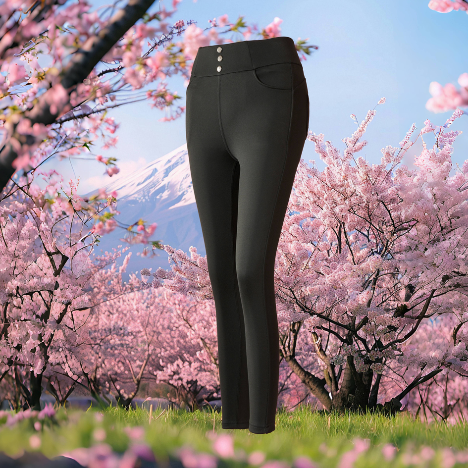 【广哥专属】机能三防！樱花清香！高腰大弹力樱花显瘦保暖小黑裤秋冬