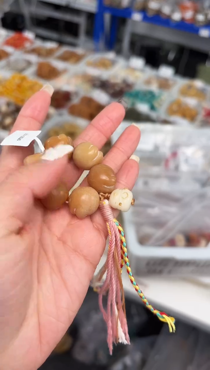 手串菩提根/象牙果杏奶酥16-18mm菩提根焦糖色猫爪@@CP023-1620