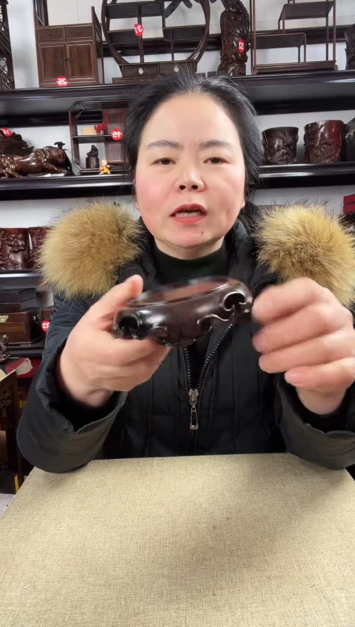 木小卷边圆老李红木工艺品